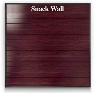 47 x 47 Slatwall Panel for Wall, Custom Header - Red Mahogany