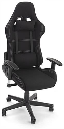 47.2"h Gaming Chair with Adjustable Armrests, Lumbar Support, Tilting Backrest - Grey