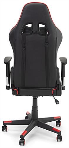 47.2"h Gaming Chair with Adjustable Armrests, Lumbar Support, Tilting Backrest - Red - Image 3