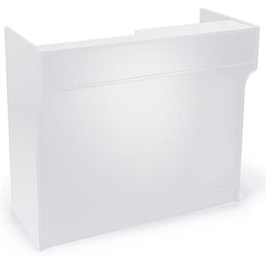 48" Cash Wrap w/ Adjustable Storage Shelves & Pull-out Drawer - White