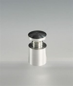 5/8 x 5/8 Through Grip Standoffs, Round, Aluminum, Set of 4 - Silver