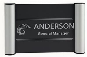 5 x 7 Door Sign Holder for Wall Mount, Snap Open, Aluminum - Silver