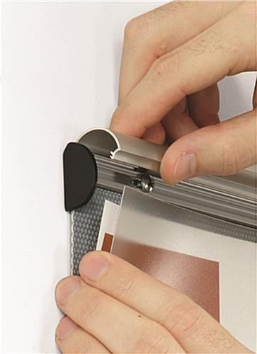 5 x 7 Door Sign Holder for Wall Mount, Snap Open, Aluminum - Silver - Image 5