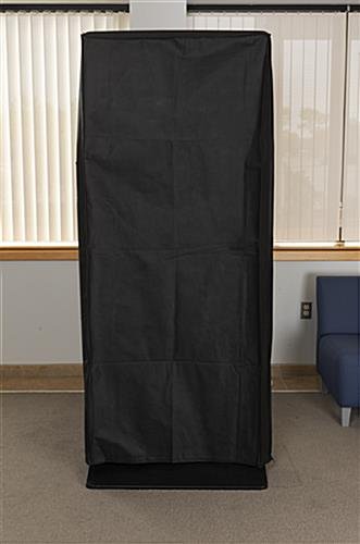 55" Floor Standing Polyester Dust Cover w/ Zipper and Pocket - Black - Image 2