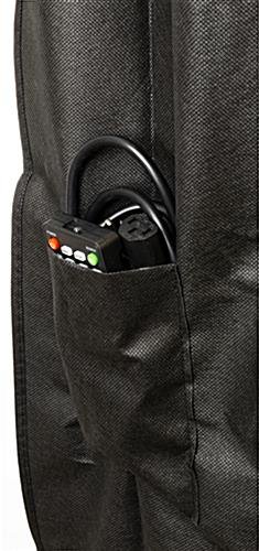 55" Floor Standing Polyester Dust Cover w/ Zipper and Pocket - Black - Image 5