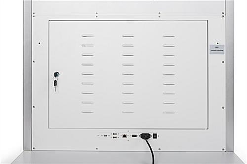 55" Touch Screen Kiosk with LED Edge-Lit Panels, Android 7.1 OS, Wheels - White - Image 8