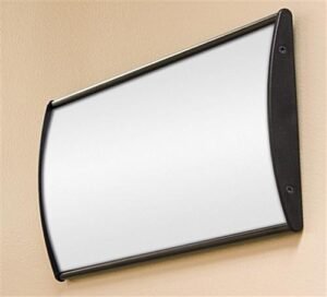 5.5 x 15 Curved Adhesive Wall Sign Holder, Snap-out Lens - Black