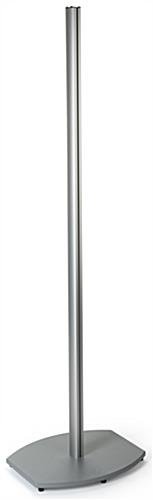 6-foot-tall Display Pole for Sign Frames or Literature Pockets(Sold Separate), Silver