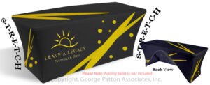 6' Stretch Table Cover, Open Back - Custom Graphics