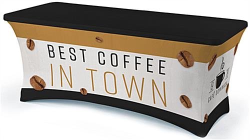 6’ Stretch Table Cover with Fitted Design – Custom Graphics - Image 2