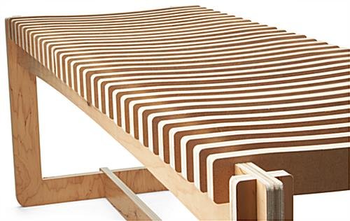 60" w Slatted Bench with Collapsible Design, Eco-Friendly Poplar Wood - Natural - Image 4