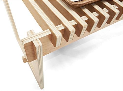 60" w Slatted Bench with Collapsible Design, Eco-Friendly Poplar Wood - Natural - Image 6