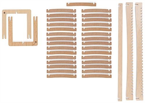 60" w Slatted Bench with Collapsible Design, Eco-Friendly Poplar Wood - Natural - Image 9