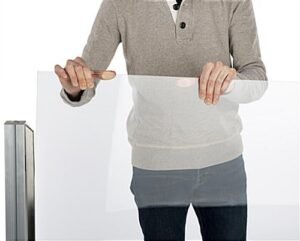 60" x 15" Acrylic Insert Panel for Post & Panel Barrier - Clear