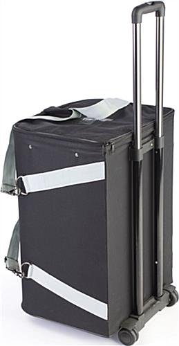 61"w Portable Counter with Clamp-on iPad Enclosure and Interior Shelves - Black - Image 3