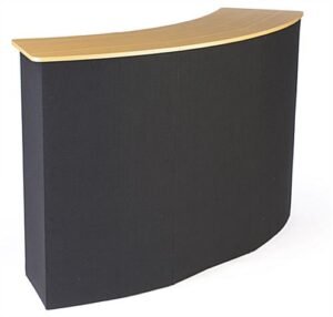 61"w Portable Counter with Inner Shelves - Black