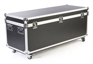 62 x 27 Shipping & Storage Case with 4 Locking Wheels & Foam Interior - Black