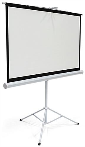 63 x 36 Projector Screen with Tripod Stand, 72-inch Retractable Screen - Black - Image 2