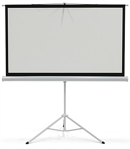 63 x 36 Projector Screen with Tripod Stand, 72-inch Retractable Screen - Black - Image 4