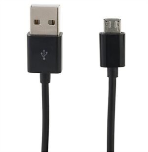 6.75" USB Charging Cord, USB-A to Micro USB, Set of 5 - Black