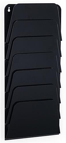 7-Tiered Wall File Holder, Fits Letter & Legal Size, Steel Powder Coating – Black