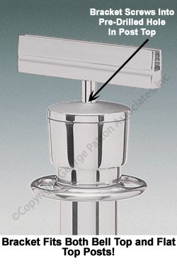 7 x 11 Sign Holder for Stanchions, Rotating - Chrome