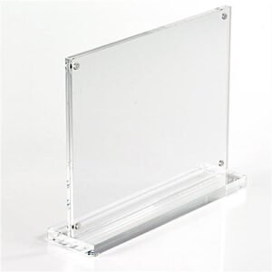 7 x 5 Acrylic Sign Holder with Magnets, T-style - Clear