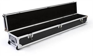 73.5” x 12.5” Utility Case w/ Wheels, Butterfly Latches, Foam Padding - Black