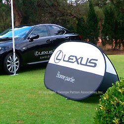 78"w Outdoor Pop Up A-Frame Sideline Banner - Custom Printed Graphics