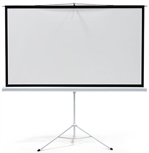 79 x 45 Projector Screen with Tripod Stand, 90-inch Retractable Screen - Black - Image 4
