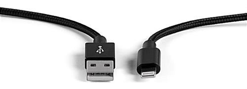 8" Apple Lightning Charging Cables, Pack of 5 - Braided Black Nylon - Image 3