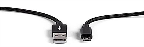 8" Micro USB Charging Cables, Pack of 5 - Braided Black Nylon - Image 3