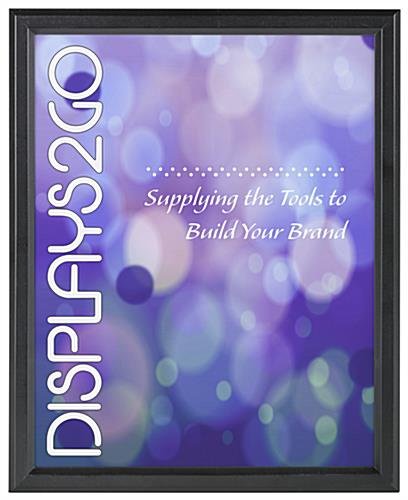 8 x 10 Sign Holder for Wall Mount or Tabletop Use, Snap Open, Aluminum - Black - Image 3
