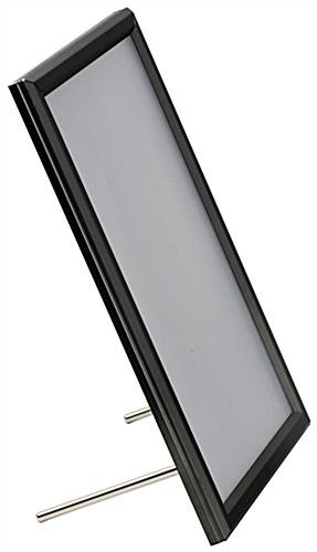 8 x 10 Sign Holder for Wall Mount or Tabletop Use, Snap Open, Aluminum - Black - Image 9
