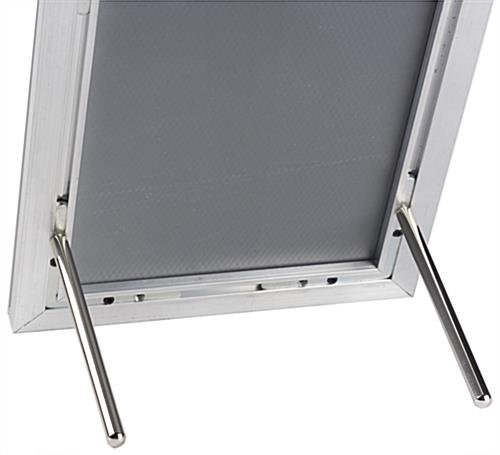 8 x 10 Sign Holder, Wall Mount or Tabletop Use, Hinged Snap Open, Aluminum - Silver - Image 5