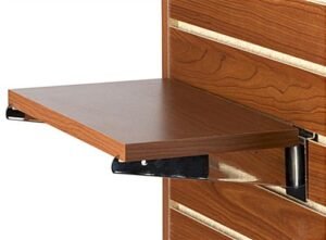 8” x 14” Slatwall Shelves with Brackets, Set of 4 - Cherry