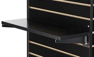 8” x 22.25” Slatwall Shelves with Brackets, Set of 4 - Black