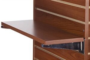 8” x 22.25” Slatwall Shelves with Brackets, Set of 4 - Cherry