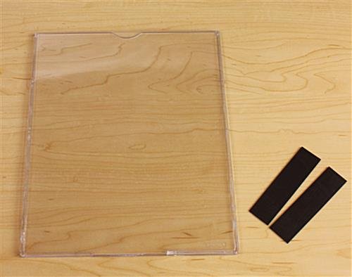 8.5 x 11 Acrylic Sign Holder for Wall with Magnet Strips for Mounting - Clear - Image 2