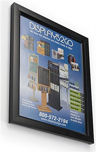 8.5 x 11 Sign Holder for Wall, Easy Slide-in Setup - Black