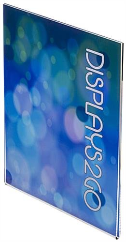 8.5 x 11 Sign Holder with Hook and Loop Fasteners for Display Boards - Clear - Image 2
