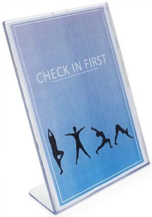 8.5 x 11 Sign Holder with Slant Back Design - Clear