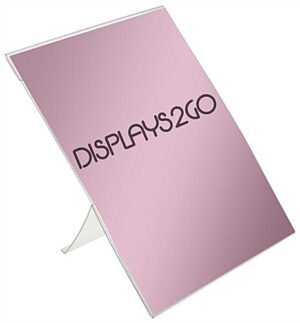 8.5 x 11 Sign Holder with Slant Back Easel Design- Clear