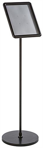 8.5 x 11 Sign Stand for Floor, Tilting, Snap Open - Black
