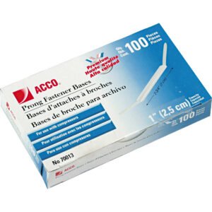 ACCO Prong Fastener Base, 1" Capacity, 100 ct