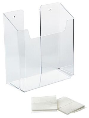 Acrylic Brochure Wall Rack, 5.5"w, Single Pocket - Clear