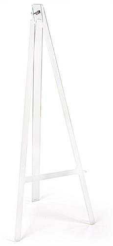 Acrylic Display Easel for Floor, A Frame Design, Fixed Pegs - Clear