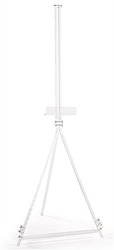 Acrylic Display Easel for Floor, Folding Design, Dual Height Adjustable - Clear
