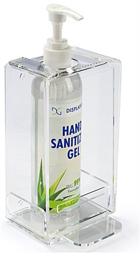 Acrylic Hand Sanitizer Holder, Tabletop or Wall Mounted - Clear