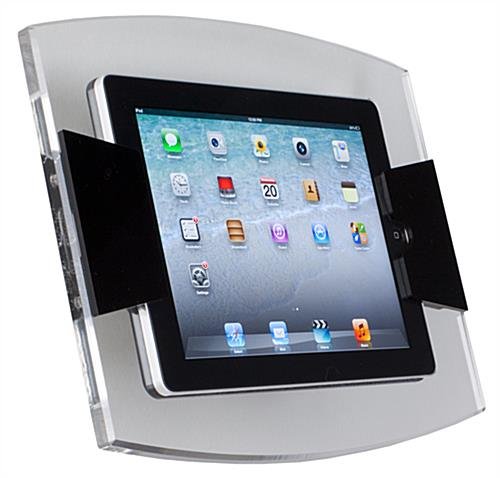 Acrylic iPad Wall Mount with Tilting Bracket - Clear - Image 2